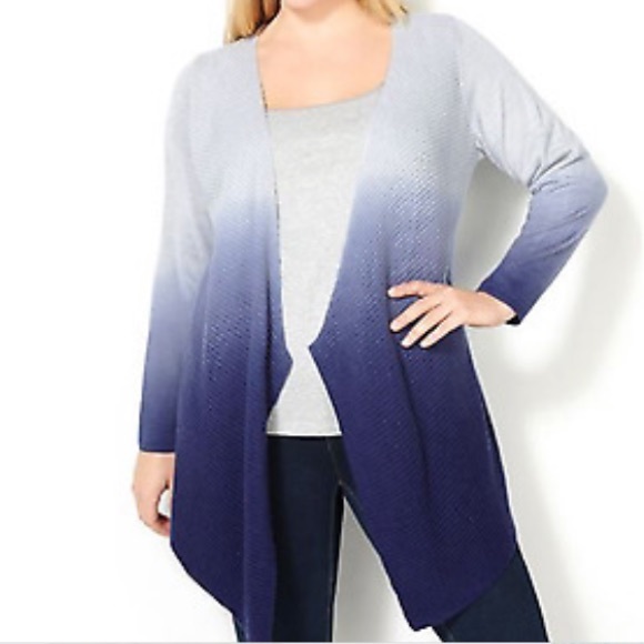 Sweaters | Open Front Dipdye Cardigan 